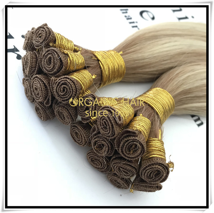 Human hair full cuticle double drawn piano color C012